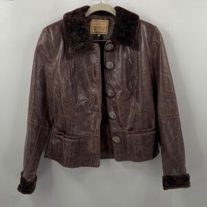 Double D Ranch Cropped Leather Jacket